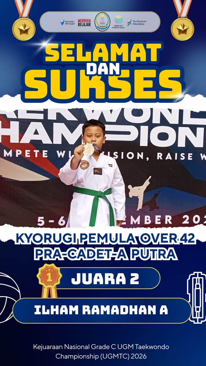 Juara 2 Kyorugi Pemula Over 42 Pra Cadet Putra